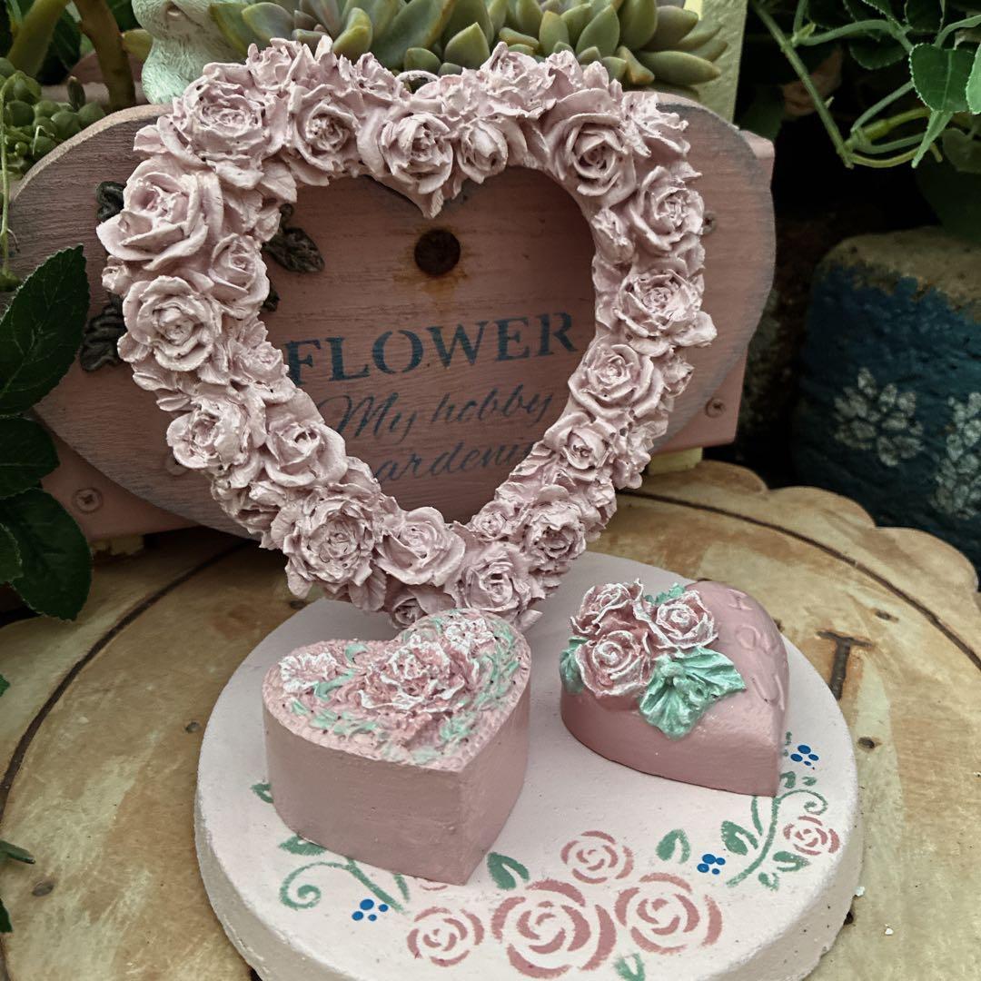 ★ ローズ@同梱割あります ★新作★バラと花飾りのうさぎさん★