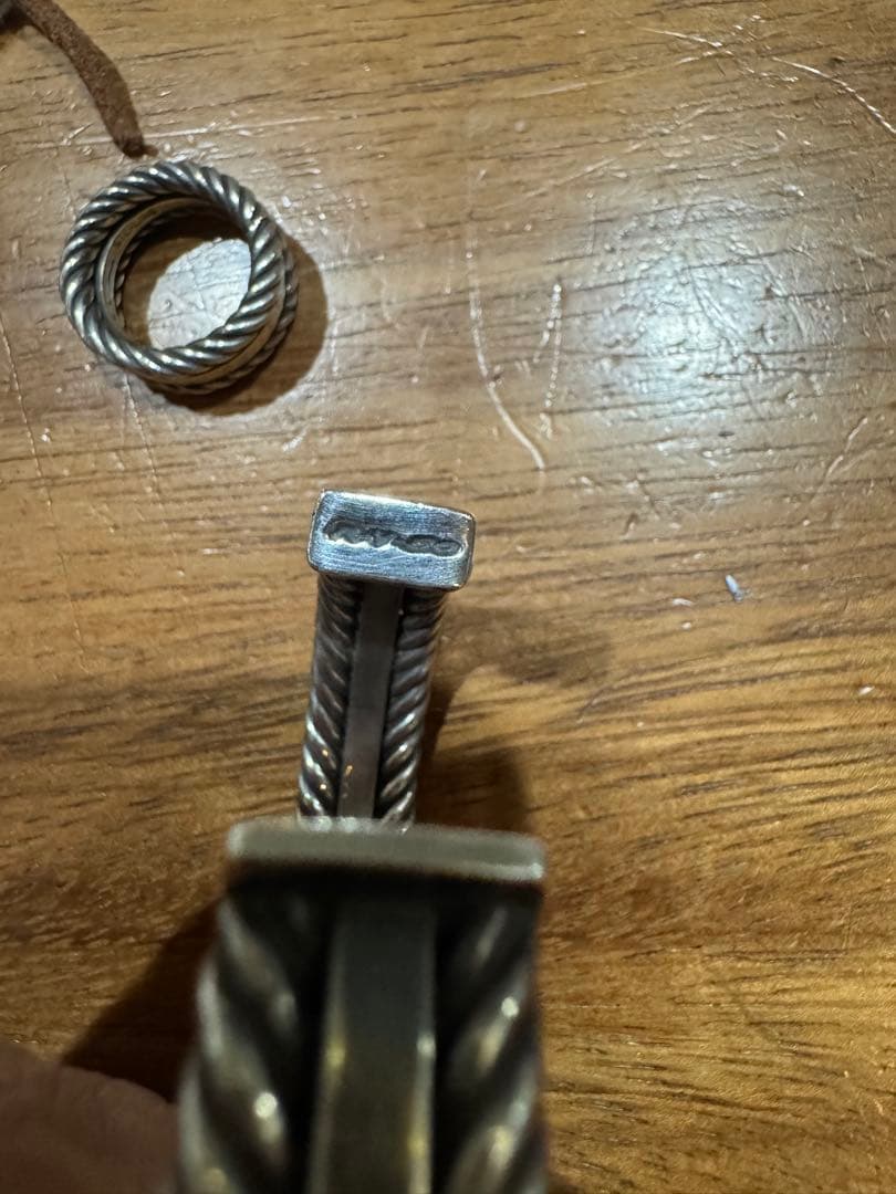 スターリングシルバー ツイストブレスレットとリングセット　スティーブアルビソ