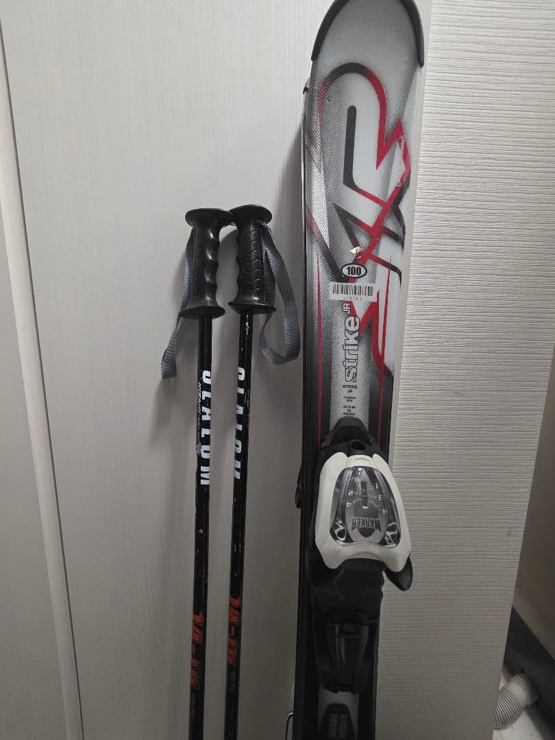 k2 スキー板 100cm サロモンスキー靴　ポール3点セット