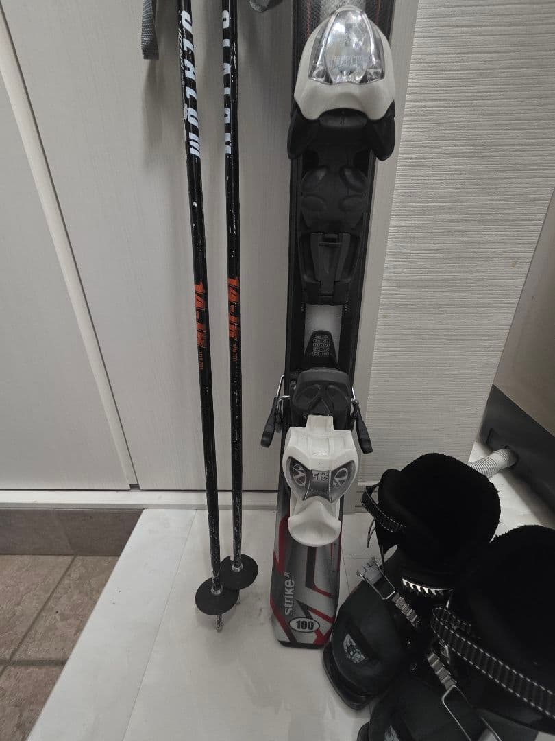 k2 スキー板 100cm サロモンスキー靴　ポール3点セット