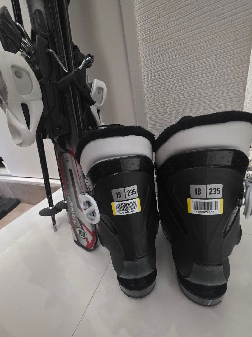 k2 スキー板 100cm サロモンスキー靴　ポール3点セット