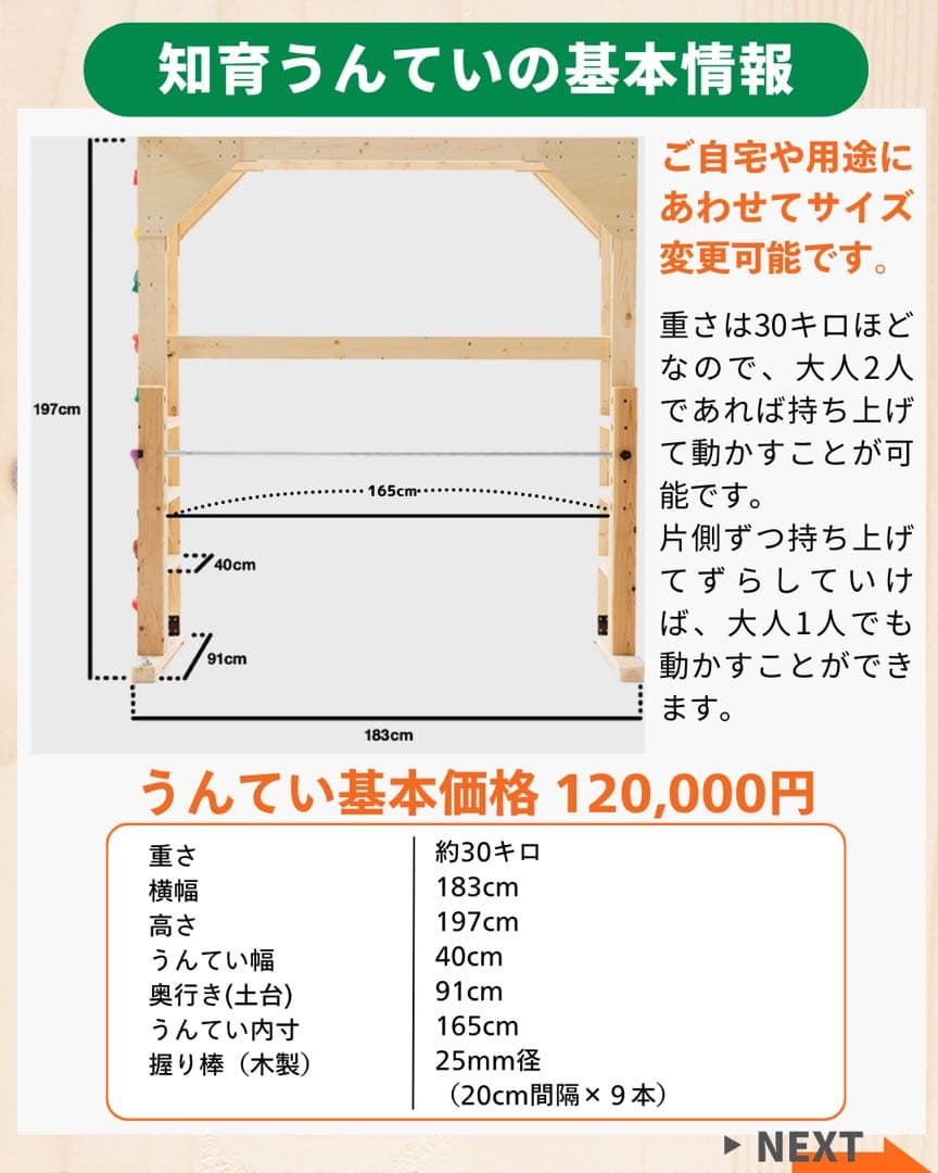 うんてい　知育うんてい　雲梯　ボルダリング　鉄棒