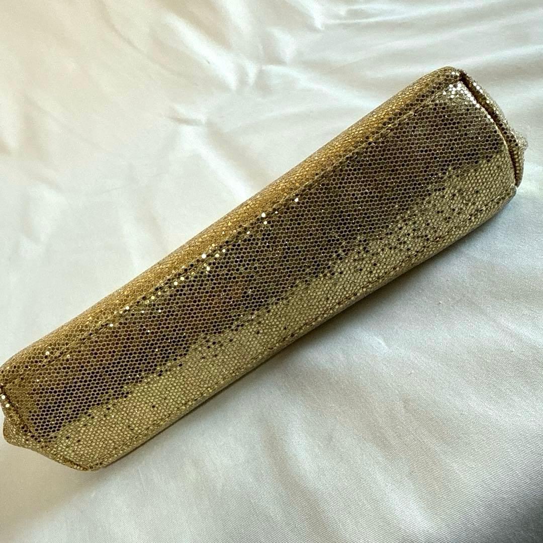 【美品】A.D.M.J. ウォレットポーチ　がま口　ゴールド