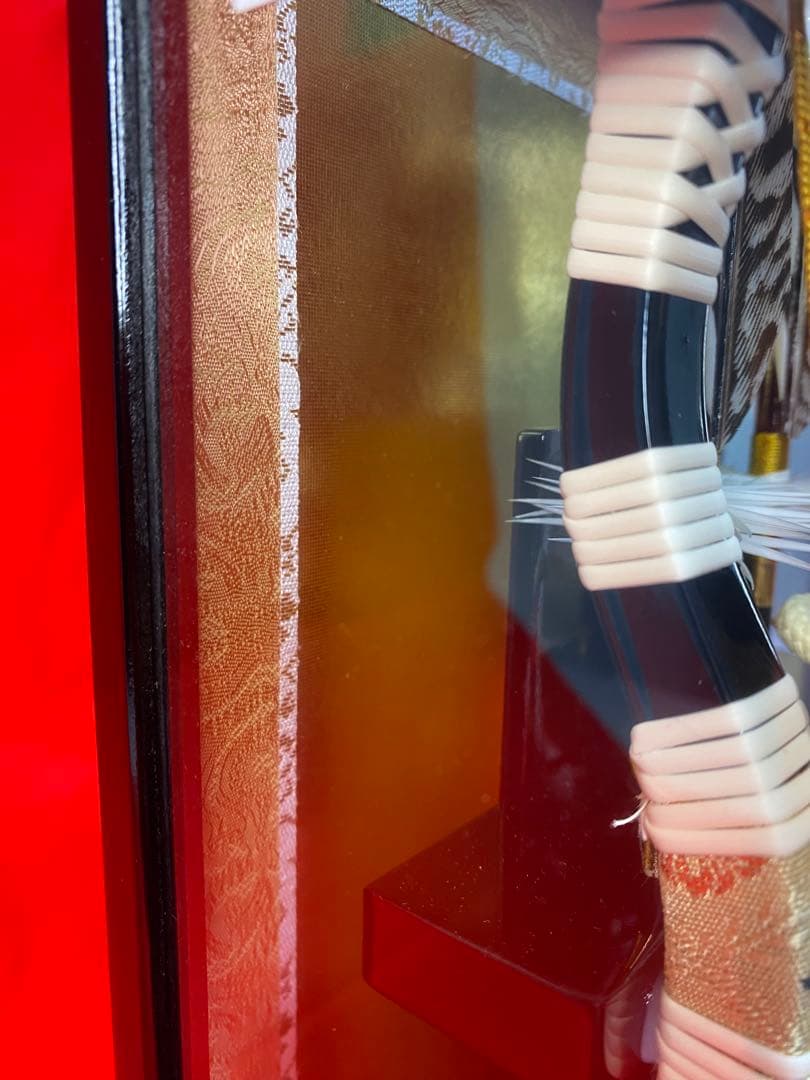 東京久月　破魔弓　ガラスケース・間口約１９×奥行約１７×高さ約１９㎝