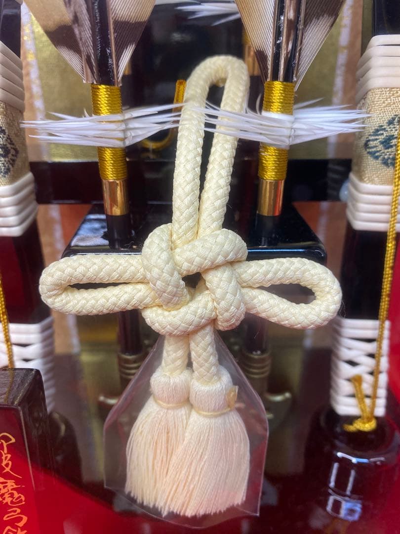 東京久月　破魔弓　ガラスケース・間口約１９×奥行約１７×高さ約１９㎝