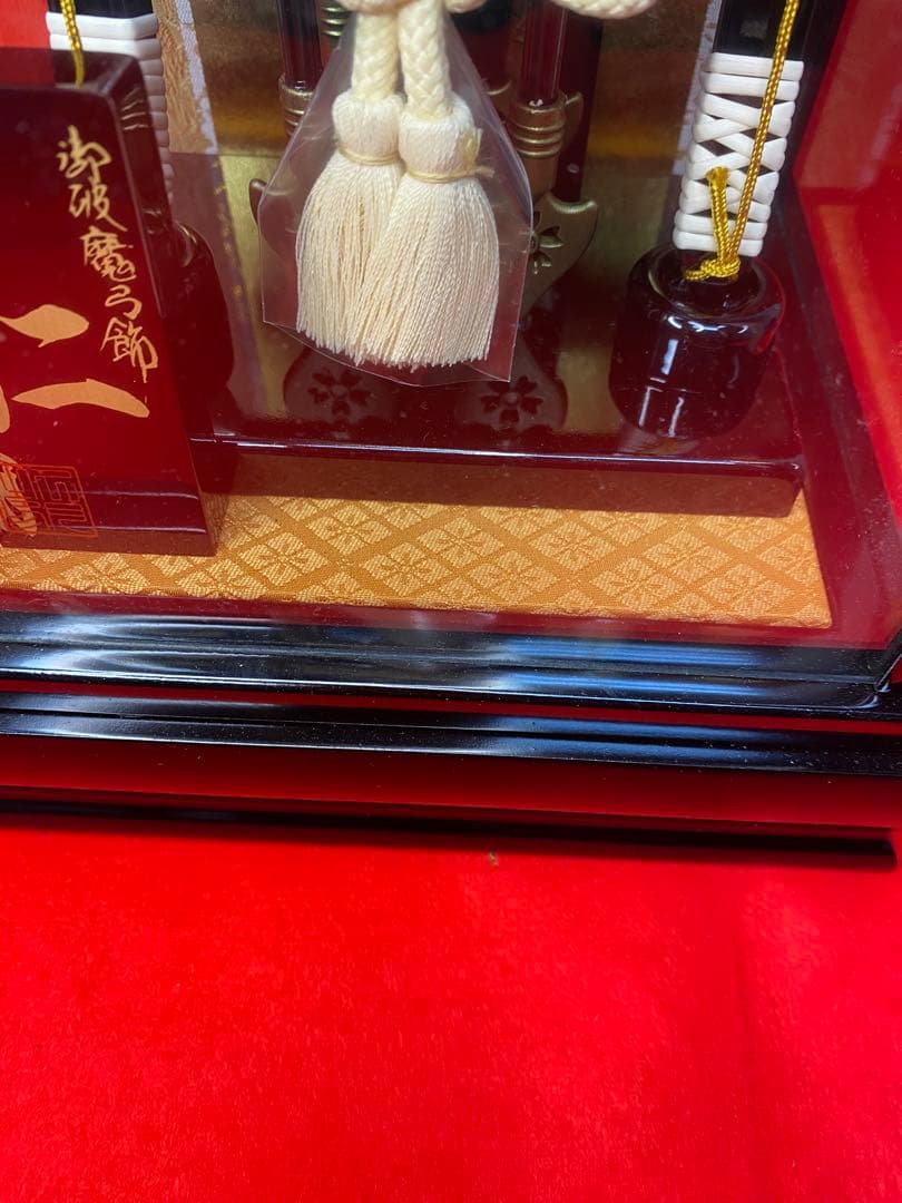 東京久月　破魔弓　ガラスケース・間口約１９×奥行約１７×高さ約１９㎝