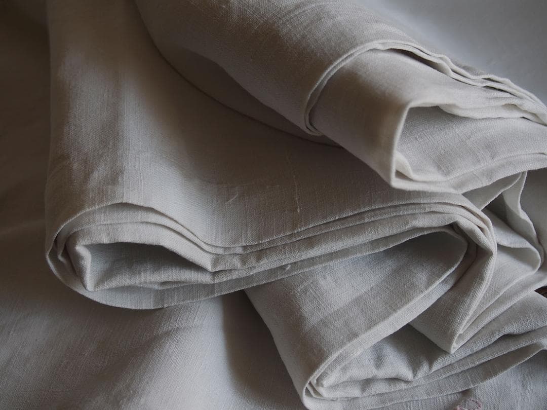 イニシャルM シャンブルリネン ベッドリネン ホワイトリネン/K247