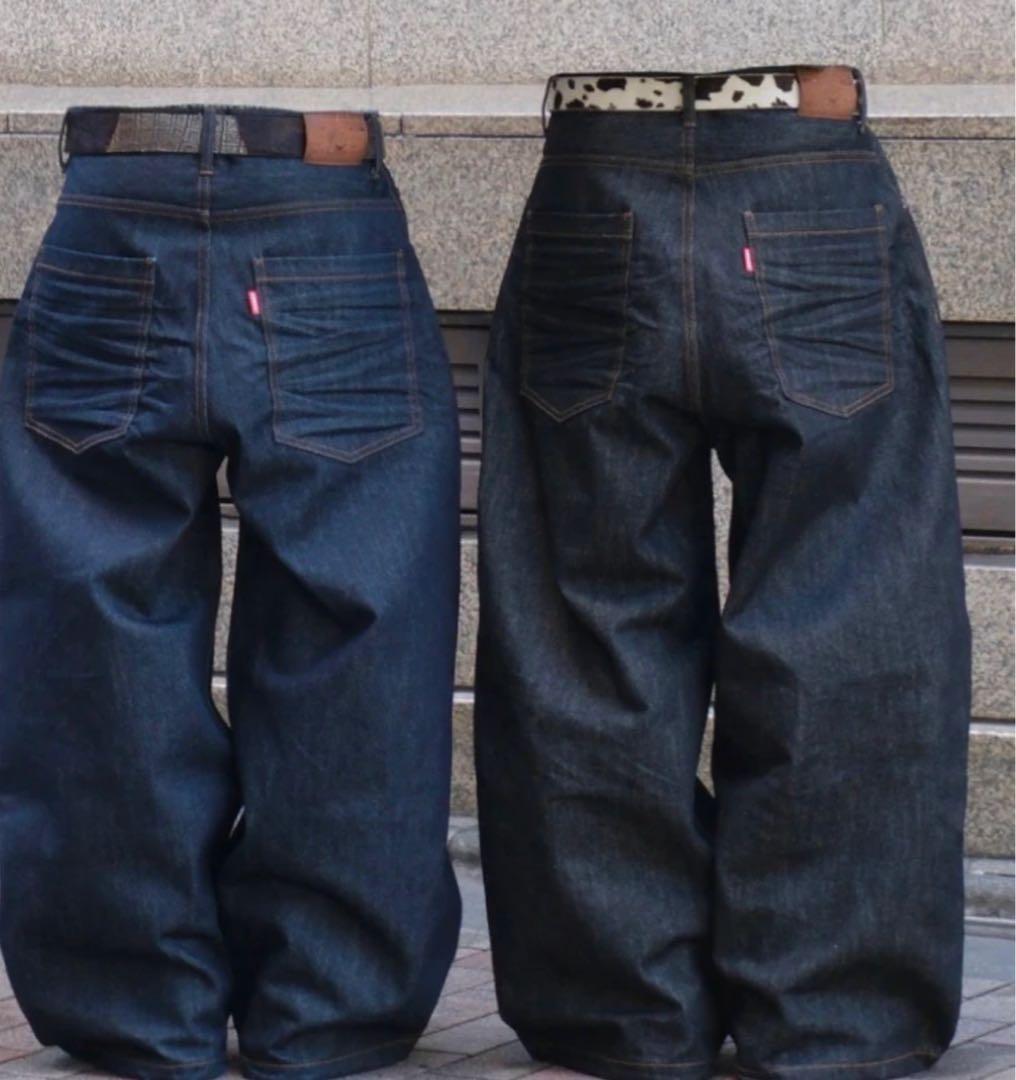 BELIEVE ダークデニム ワイドパンツ 楽天市場】BELIEVE（パンツ