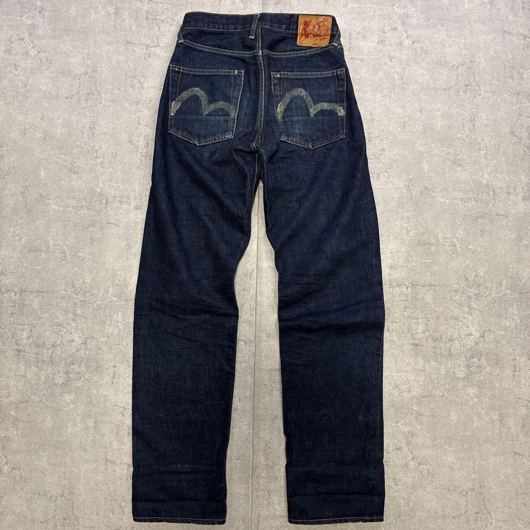 初期 EVISU エヴィス デニム 水牛パッチ W30 赤耳 濃紺 no.2
