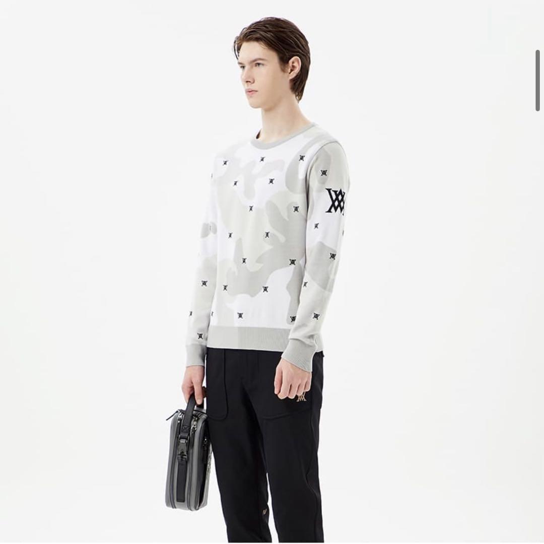 ANEWアニュー☆メンズ長袖トップススウェットトレーナーL☆ゴルフ