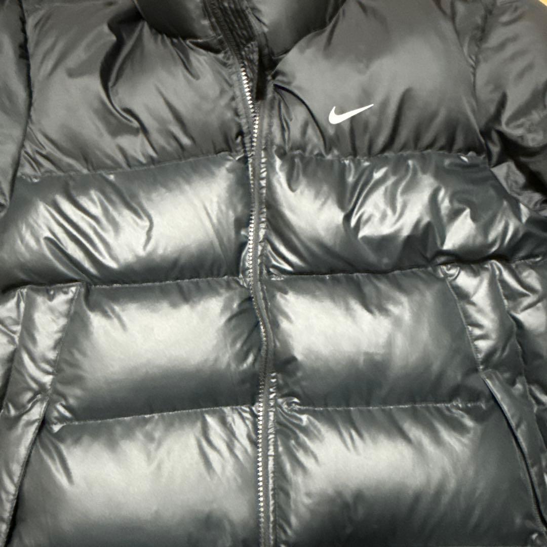 人気□NIKE ナイキ【M】ダウンジャケット 肉厚 ドローコード付き Y2K 黒