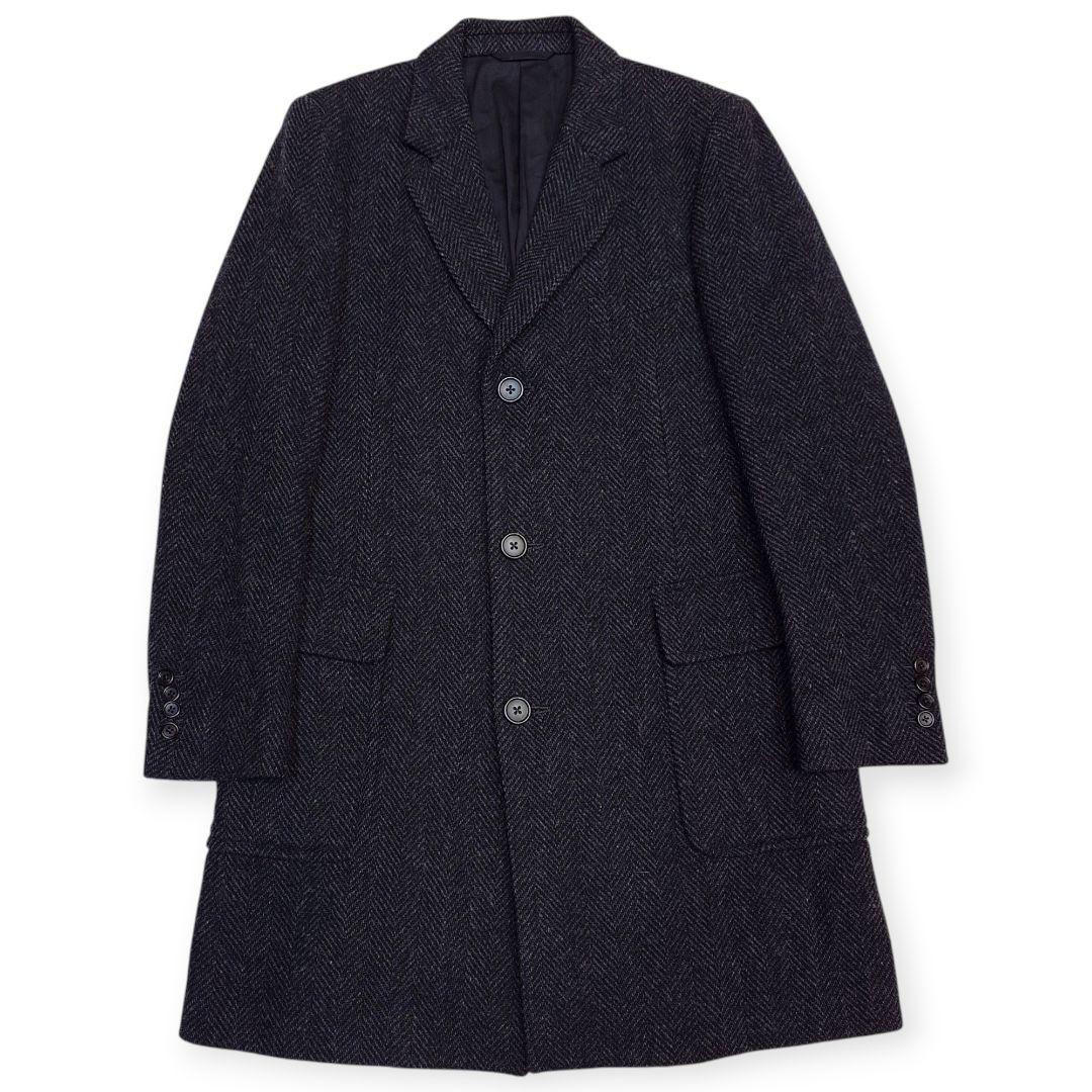 【美品】マーガレットハウエル ウール ヘリンボーン チェスターコート M