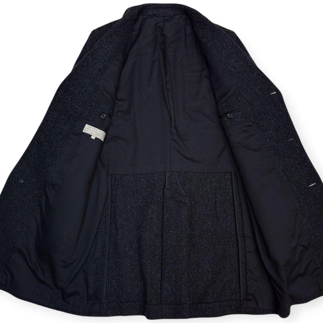 【美品】マーガレットハウエル ウール ヘリンボーン チェスターコート M