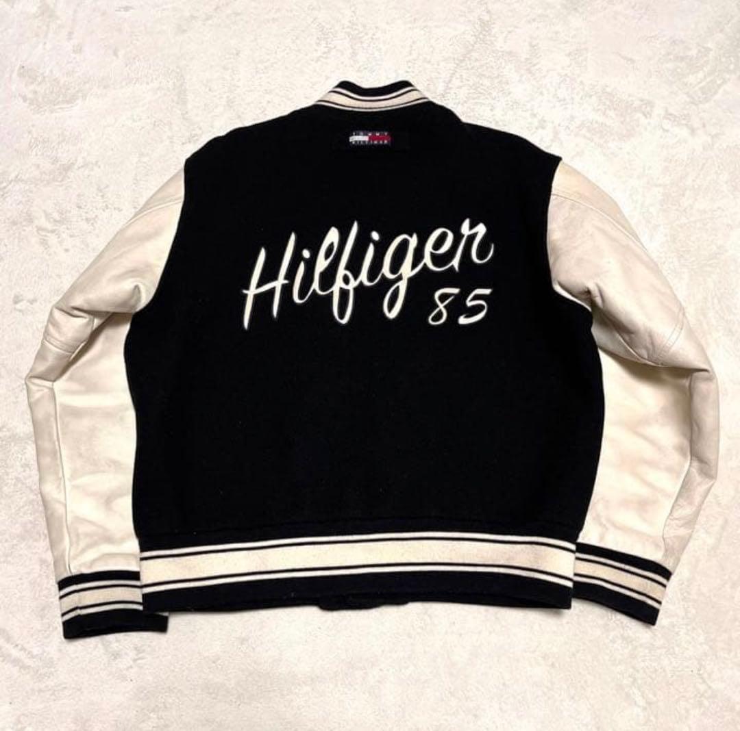 TOMMY HILFIGER トミーヒルフィガー スタジャン 袖レザー