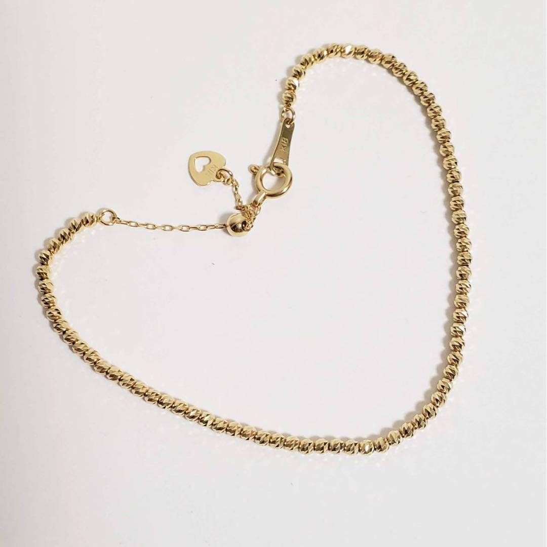 【新春初売り目玉商品】新品未使用♡K18台デザインブレスレット18.1センチ