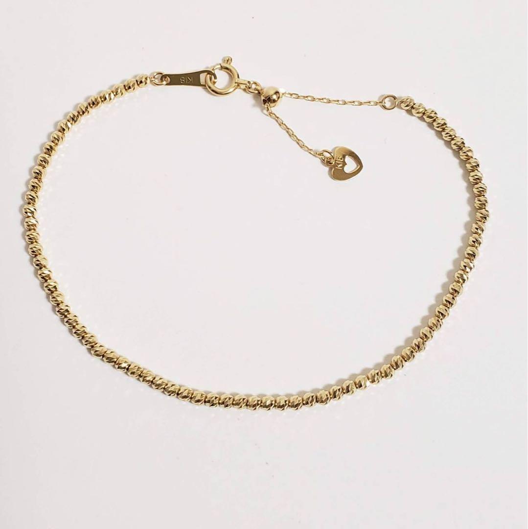 【新春初売り目玉商品】新品未使用♡K18台デザインブレスレット18.1センチ