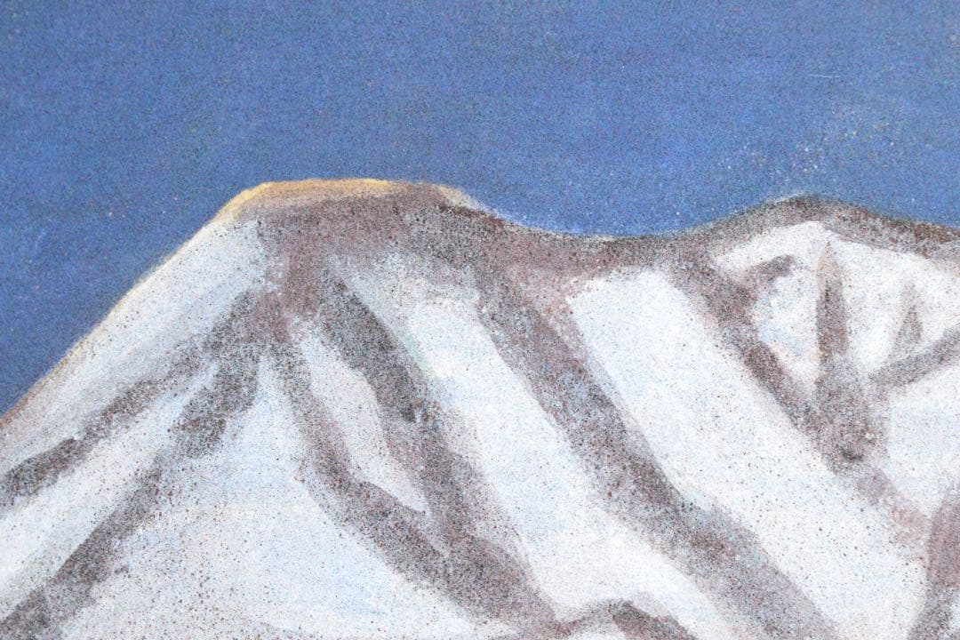 No5300 額装 倉光博之 金銘 「野尻湖」 日本画 6号 風景画 送料無料