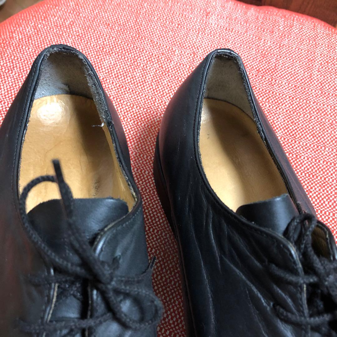 ドイツ軍 ブラック レザー オフィサーシューズ 上質USED（28cm