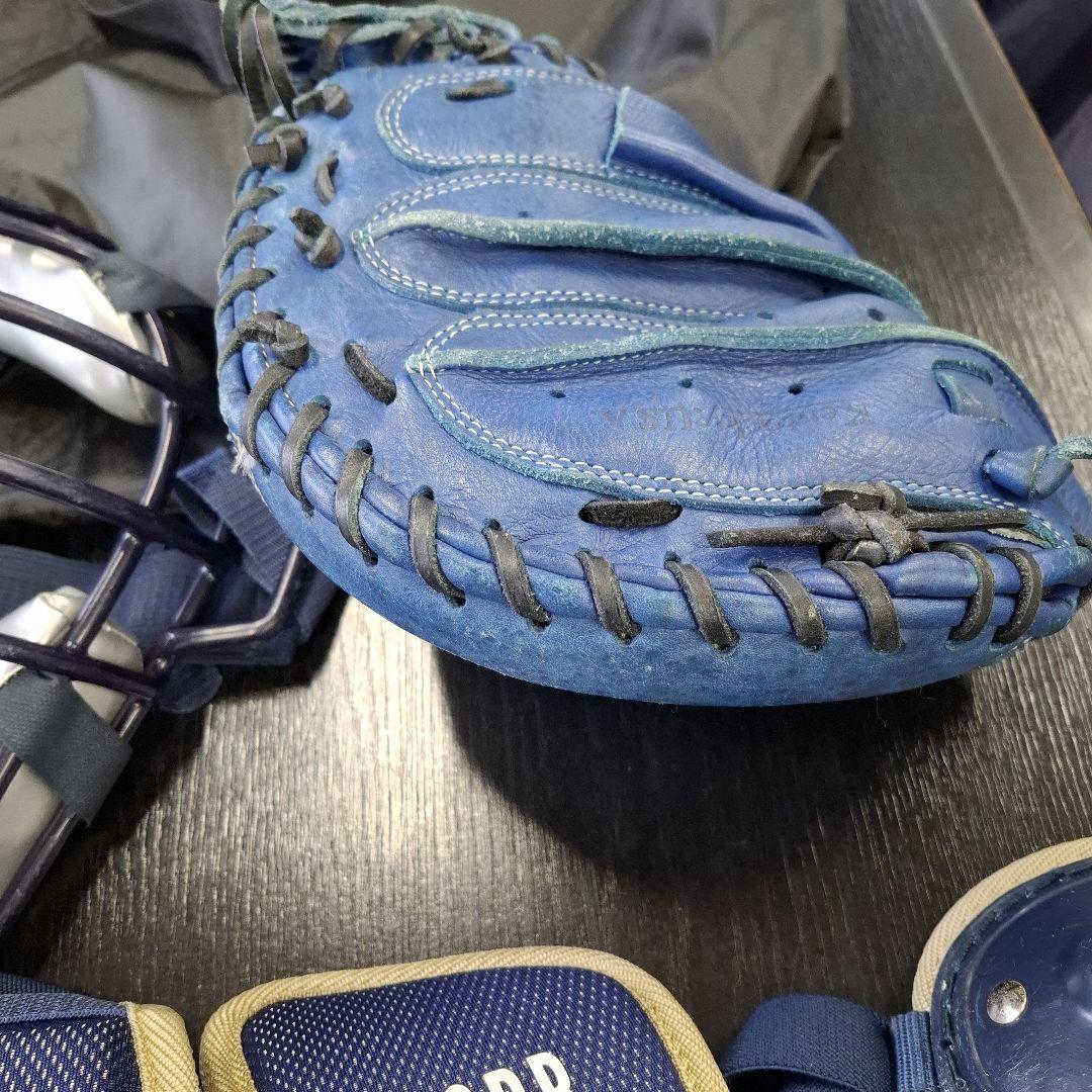 ZETT一般軟式捕手用具フルセット・ミット付(ルイスビルスラッガー)収納バッグ付