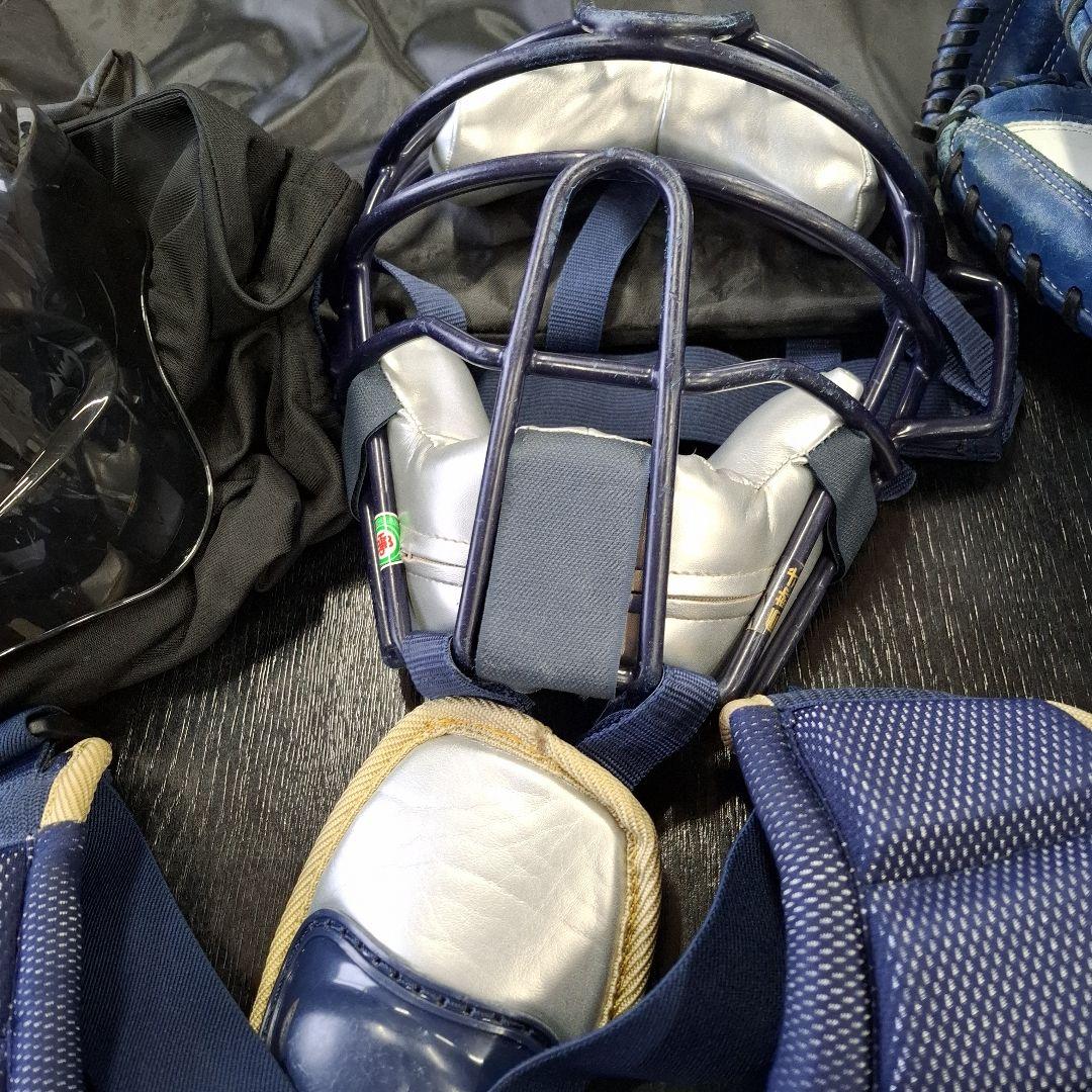 ZETT一般軟式捕手用具フルセット・ミット付(ルイスビルスラッガー)収納バッグ付