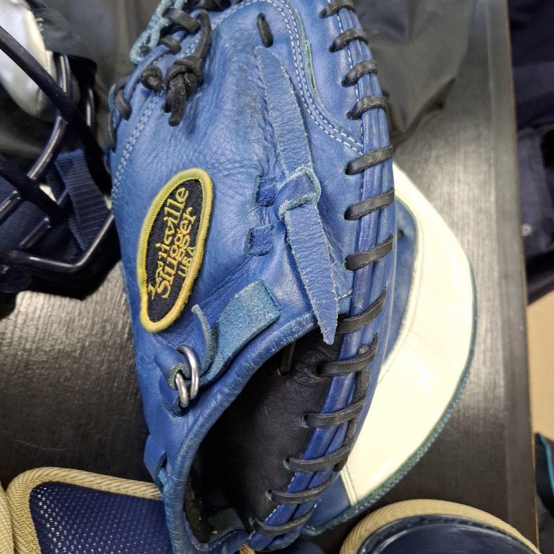 ZETT一般軟式捕手用具フルセット・ミット付(ルイスビルスラッガー)収納バッグ付