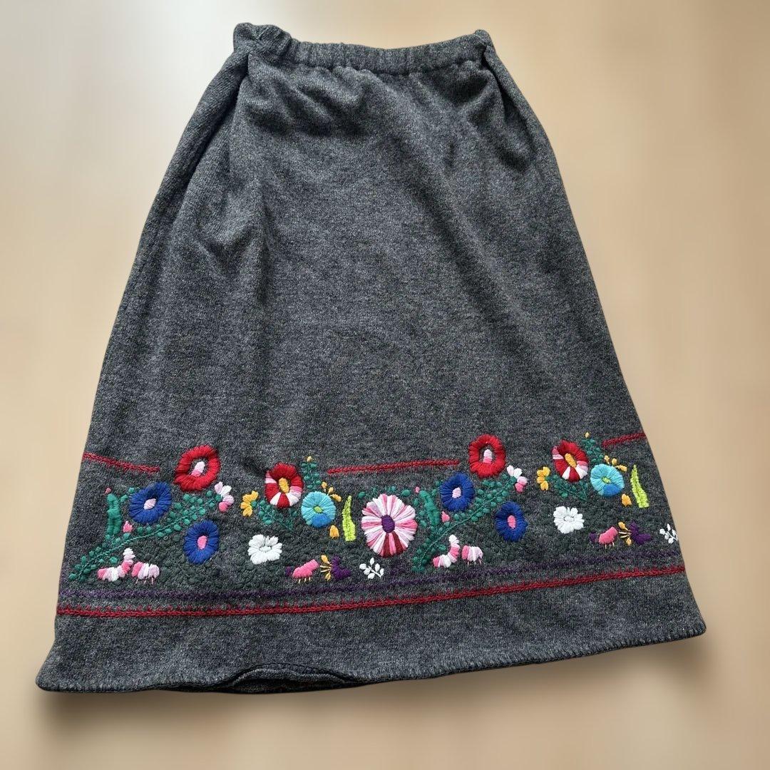 JUNYA WATANABE MAN 花柄刺繍ロングスカート