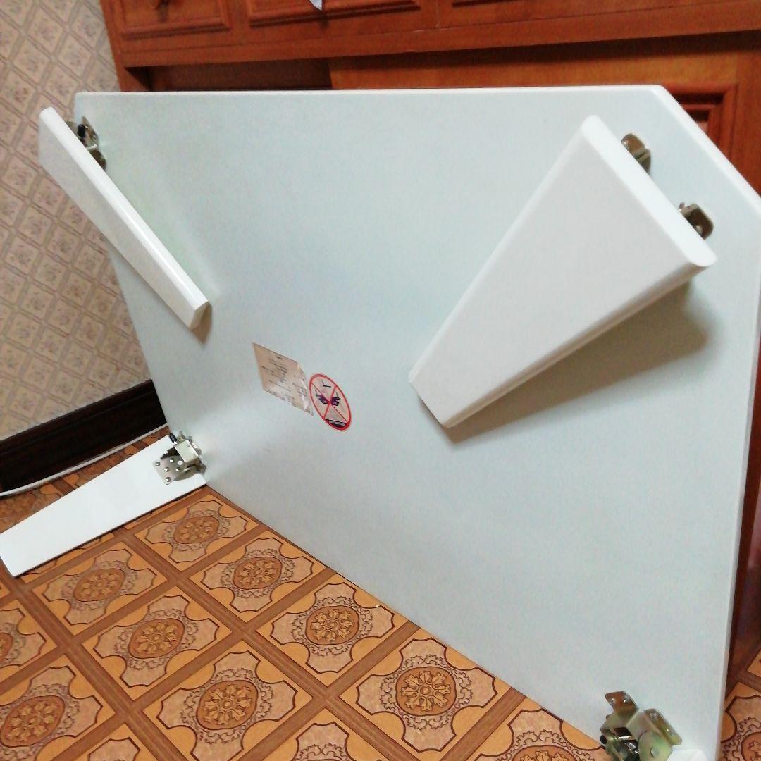 ホワイト テーブル 折りたたみ式 パソコン モニター