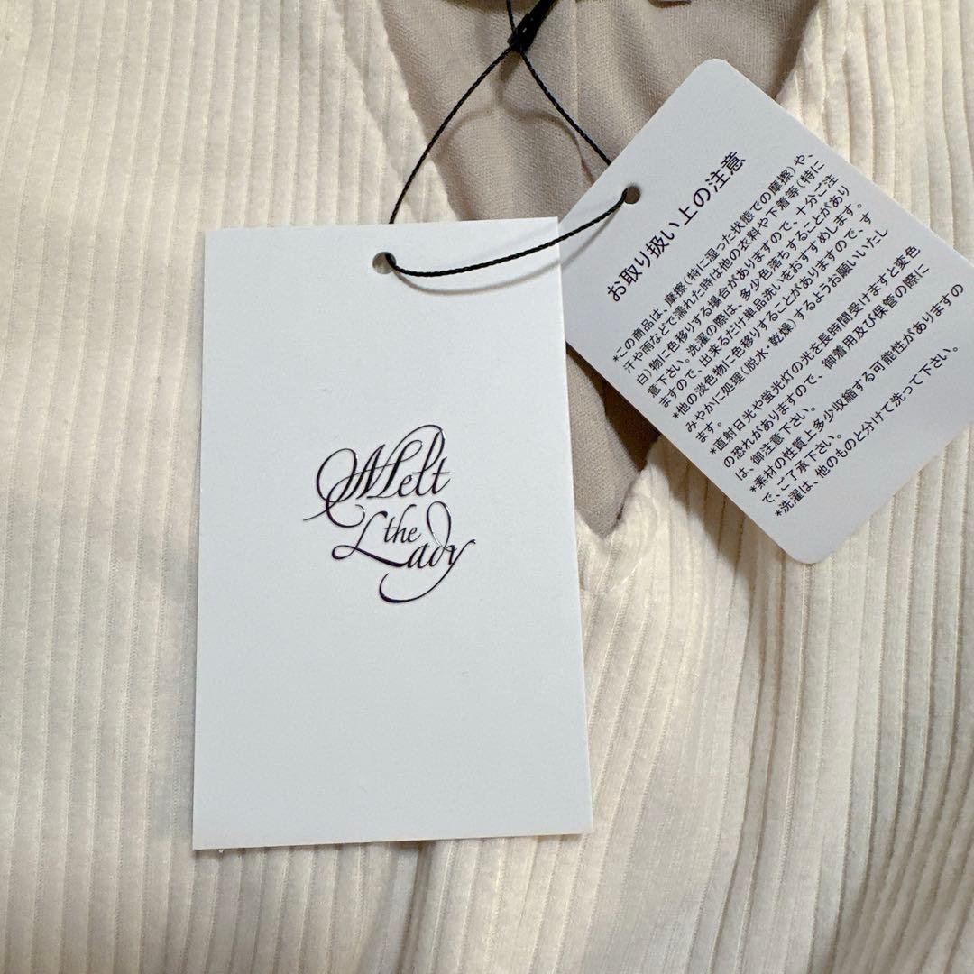 未使用 Melt the lady wide fur mini dress