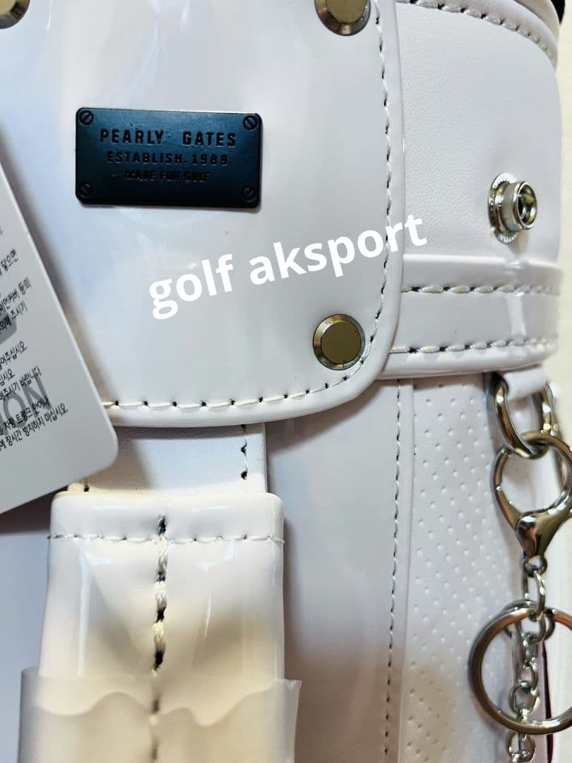 現品限●即発送●キャスター付き パーリゲーツキャディバッグ　ホワイト