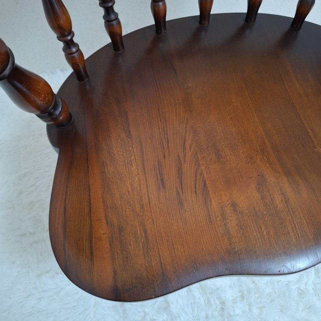 【美品】飛騨産業 アームチェア ダイニングチェア キツツキマーク