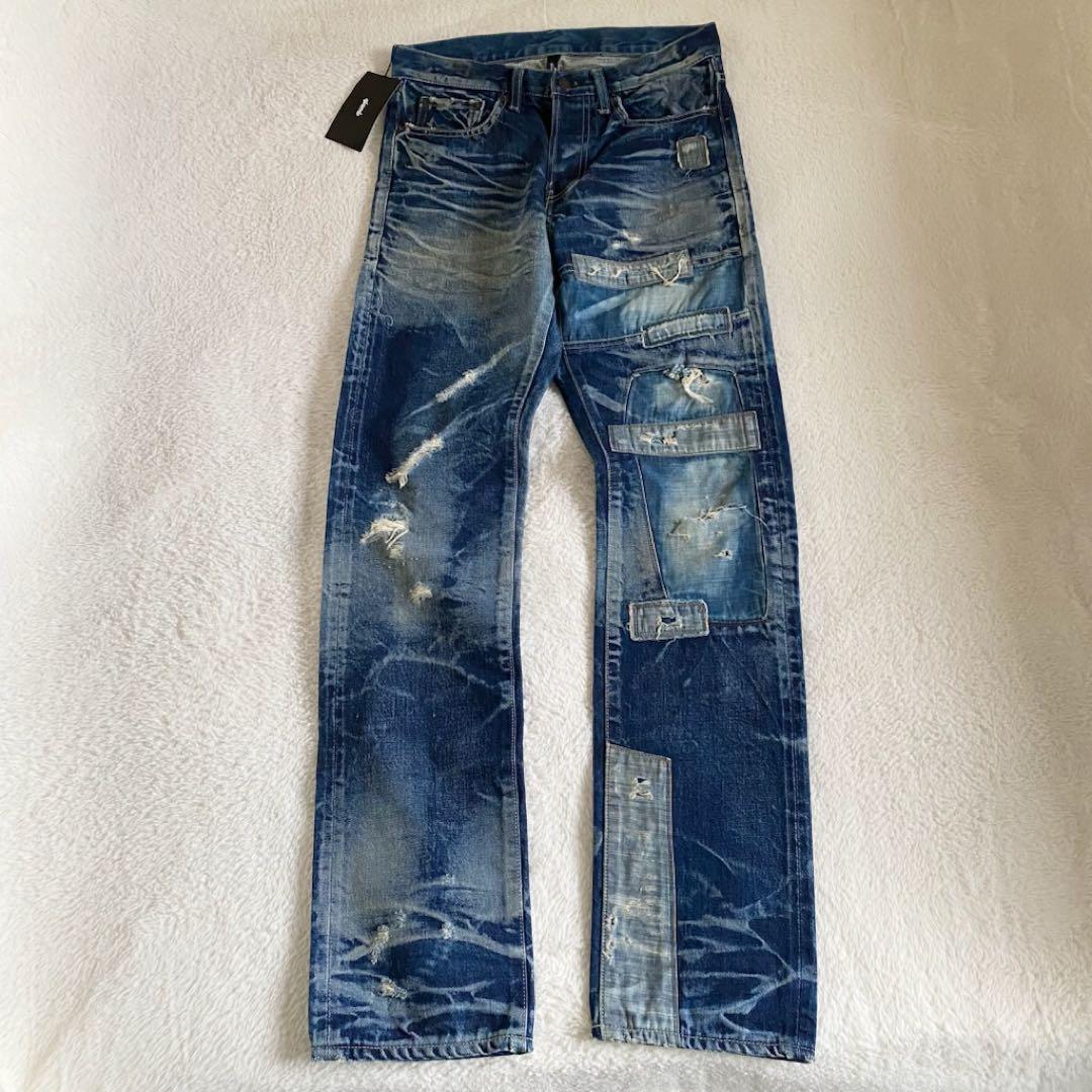 【新品】　グラム　アンプラグドデニム　パッチワーク　グランジ　加工　岡山　児島
