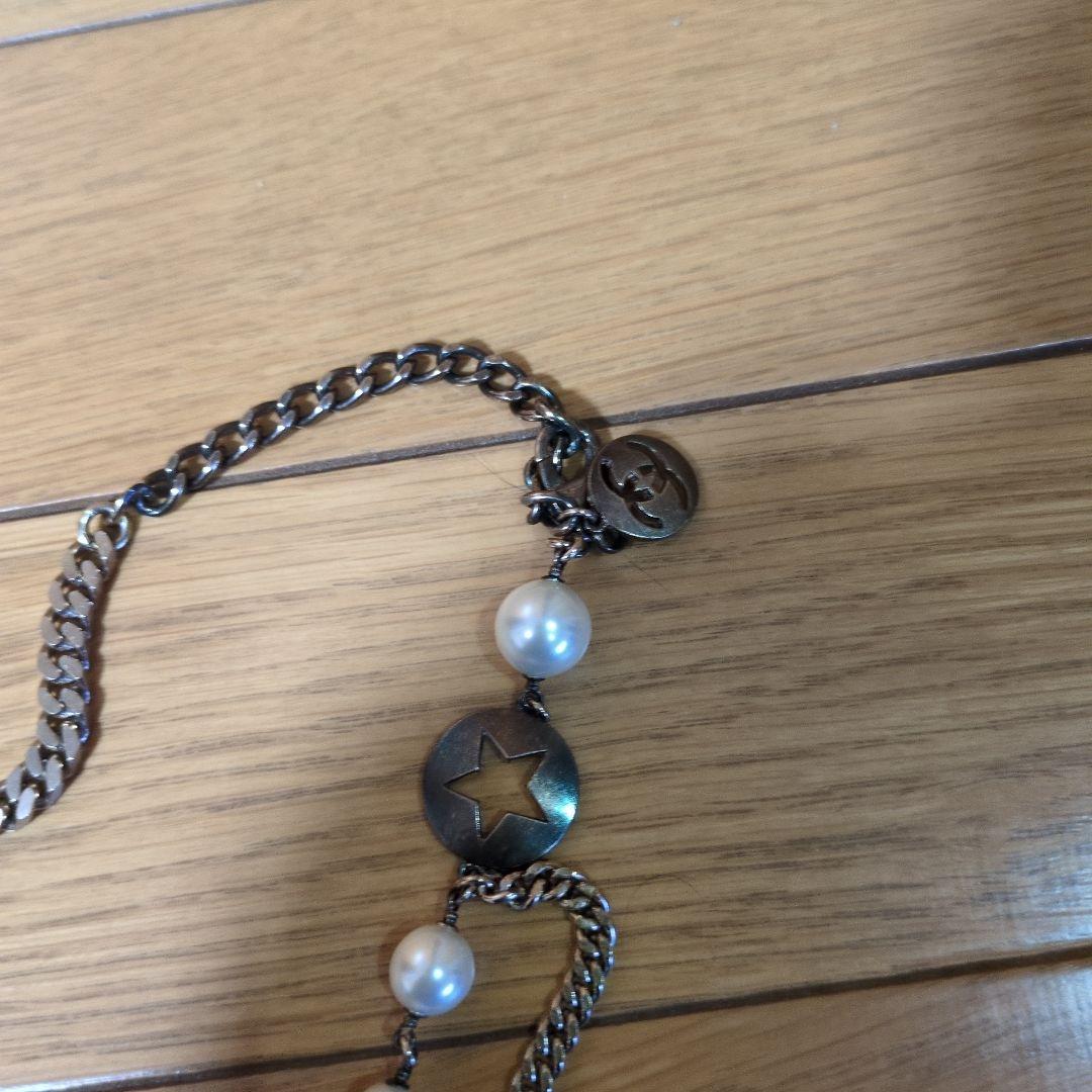 シャネル　パールとチェーンのベルト