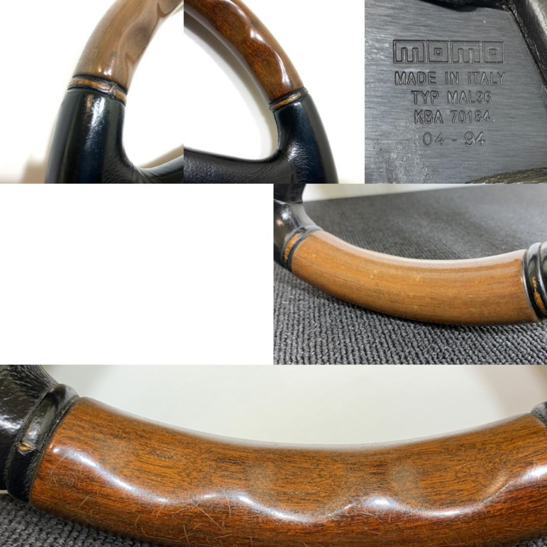 モモ オリンピック 3 ステアリング 35Φ 希少モデル ウッド レザー 当時