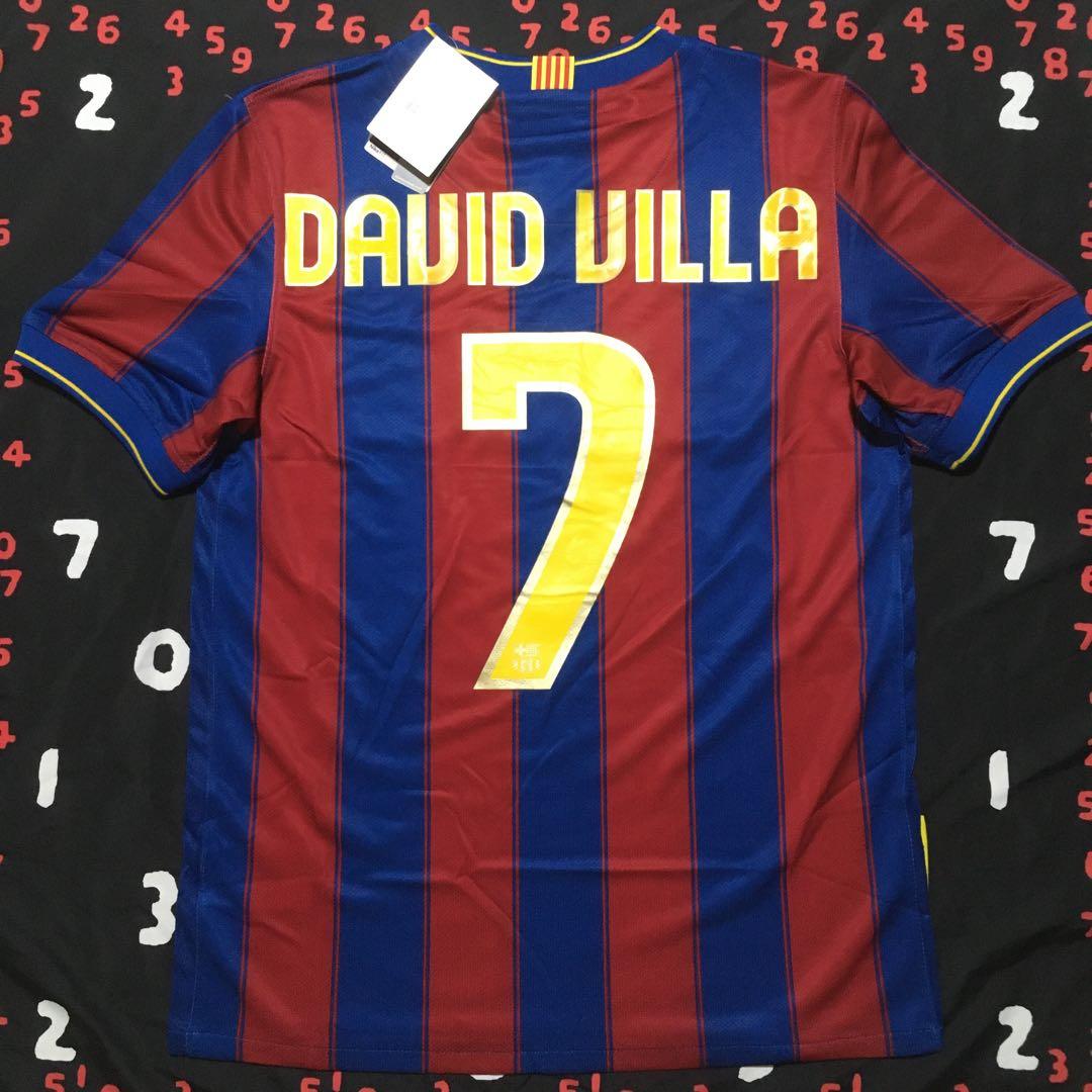 ダビド・ビジャ直筆サイン入り選手支給品ユニフォーム