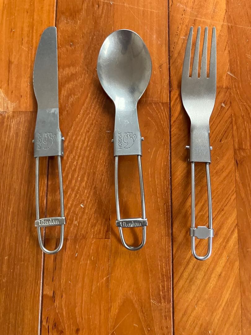 ノルディスク チタン折りたたみ式カトラリーセット nordisk - メルカリ