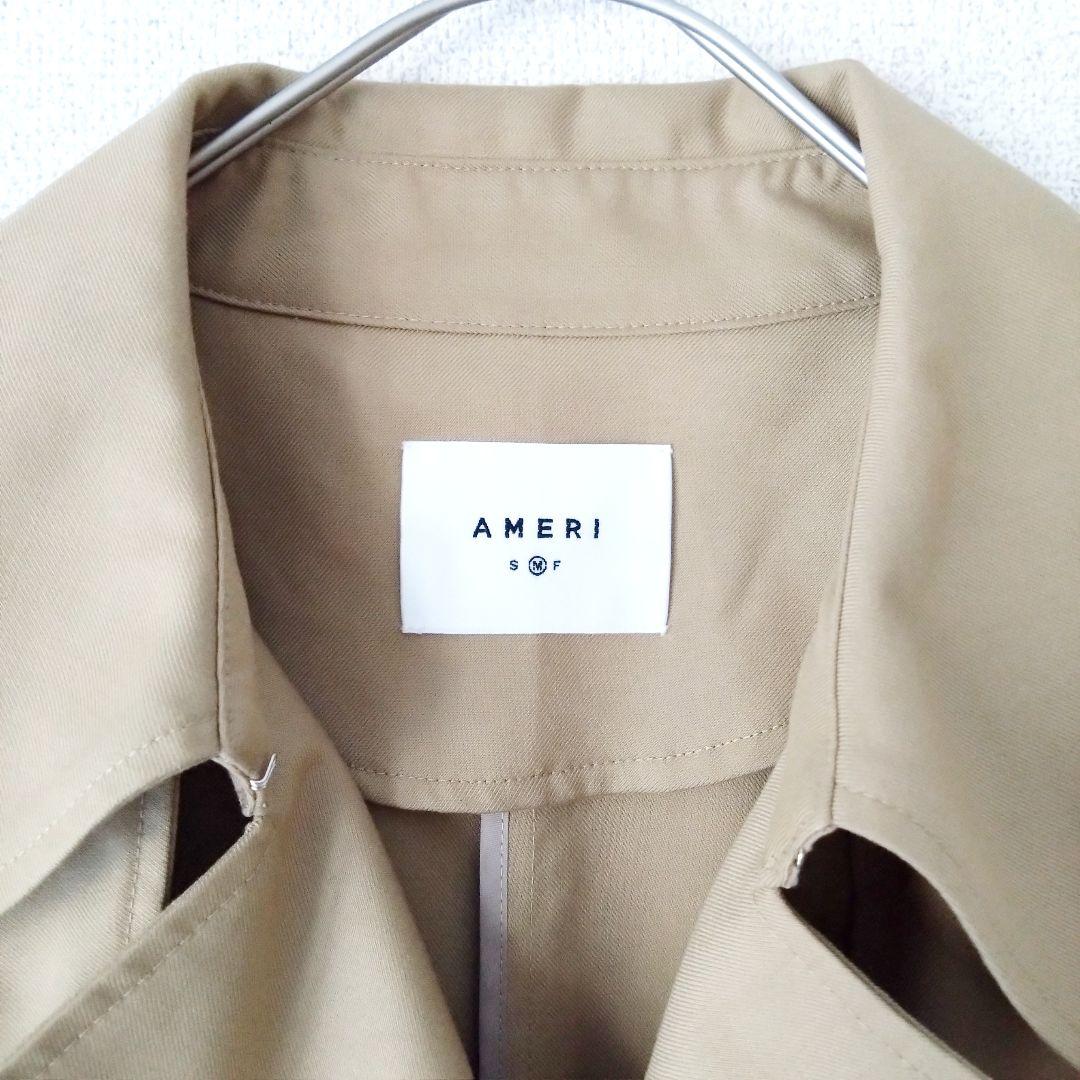 ameri vintage ボタニカルフルーツ柄トレンチコート アメリ Мサイズ