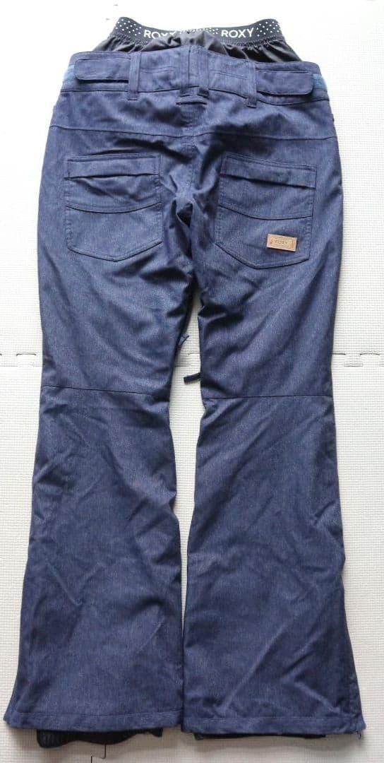 美品 ロキシー レディースM スノーボードウェア パンツ ボトムス デニム調柄