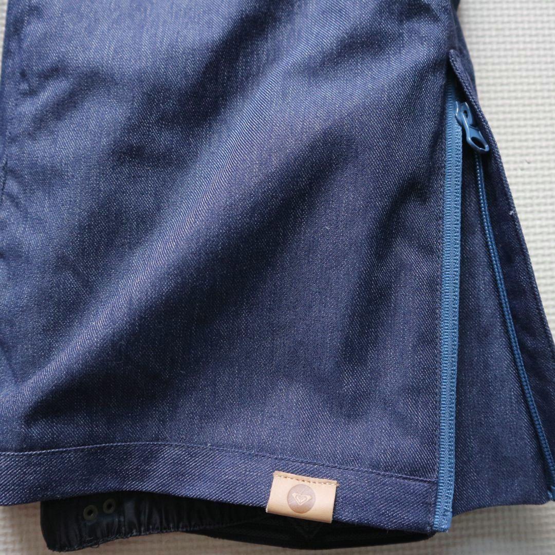 美品 ロキシー レディースM スノーボードウェア パンツ ボトムス デニム調柄