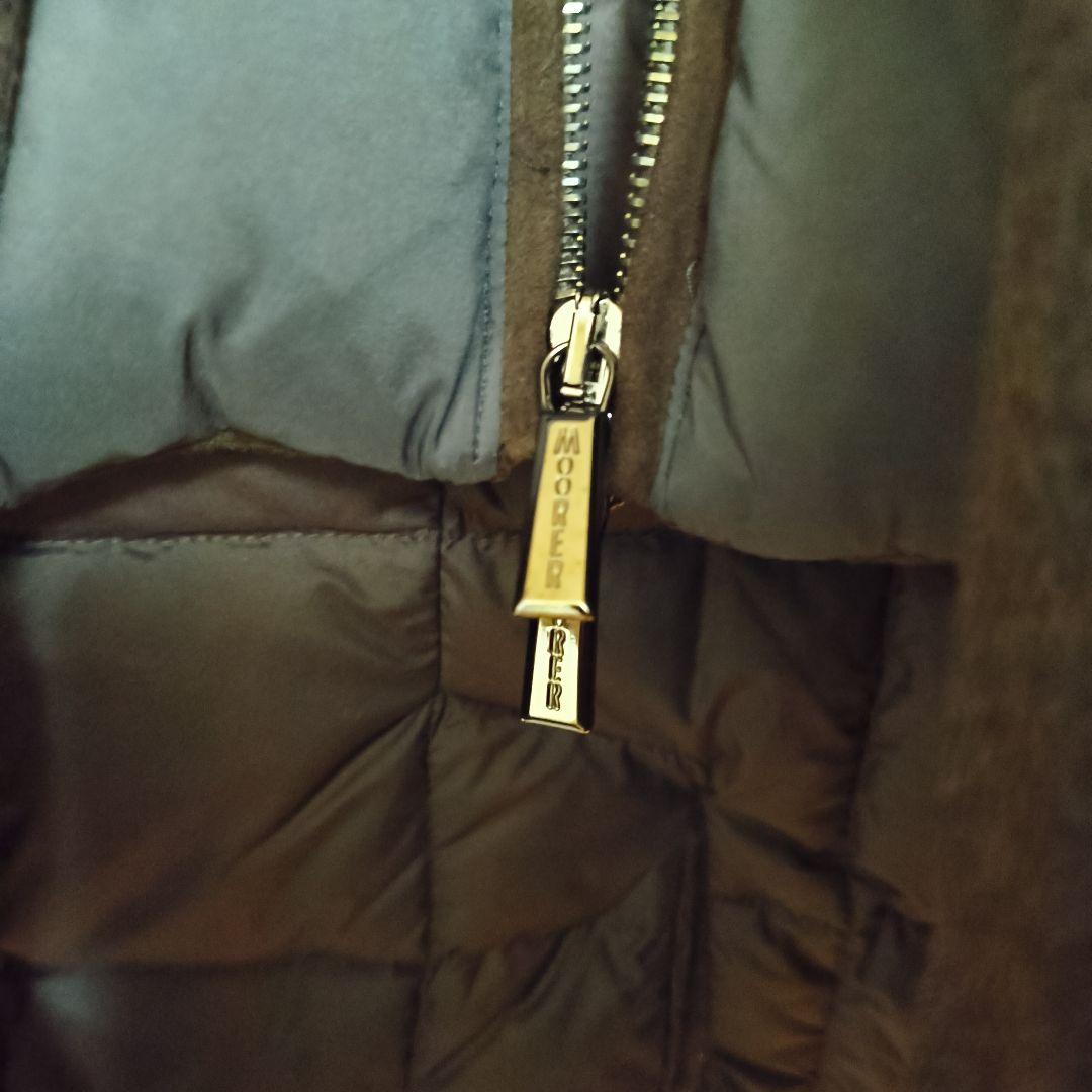 【早い者勝ち】MOORER ダークブラウン カシミヤ混ダウンコート