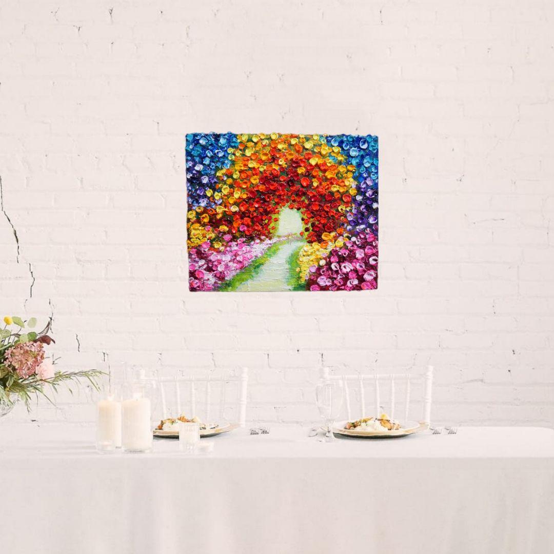 油絵 油彩 油彩画 絵画 【Flower path】