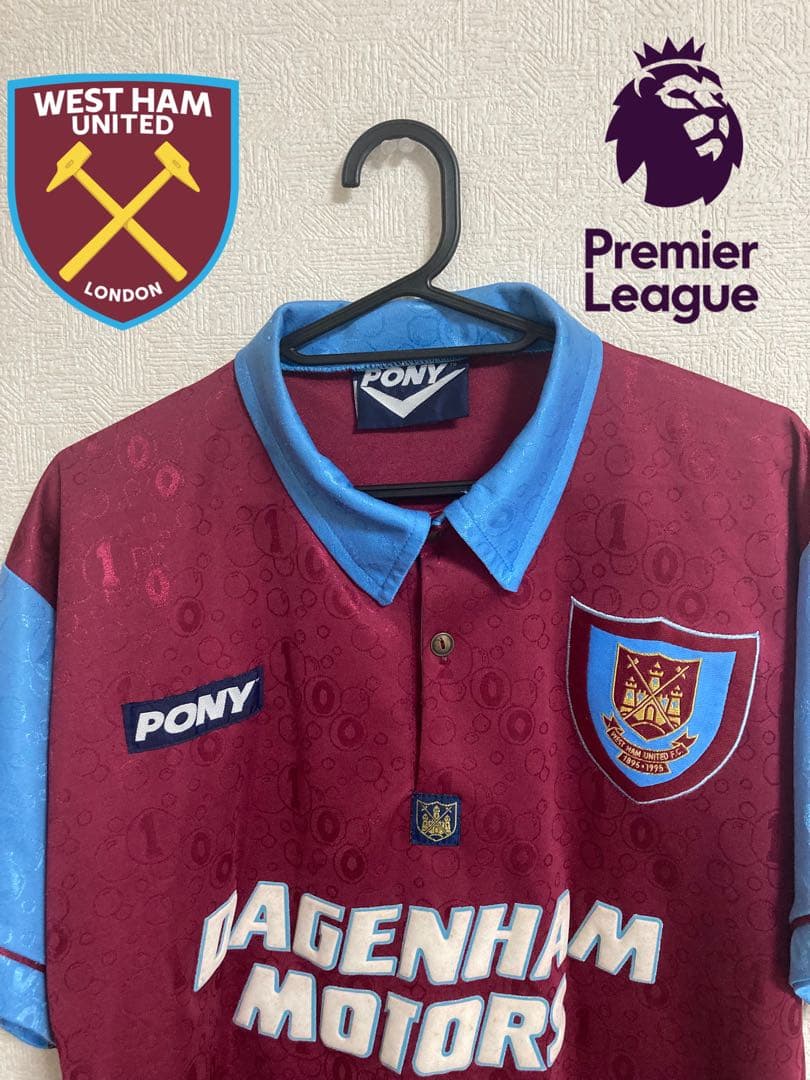 【希少】ウェストハム100周年記念復刻ユニホーム