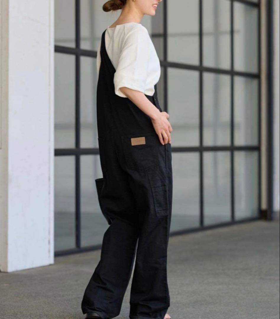 完売フレームワークWrangler ワンショルダーサロペット ブラック M