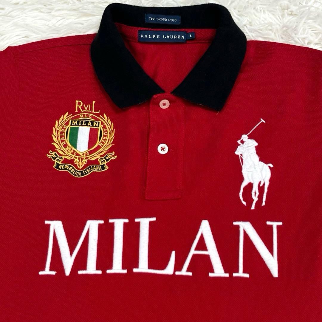『美品』ラルフローレン ポロシャツ ミラン ビックポニー レディースL スキニー