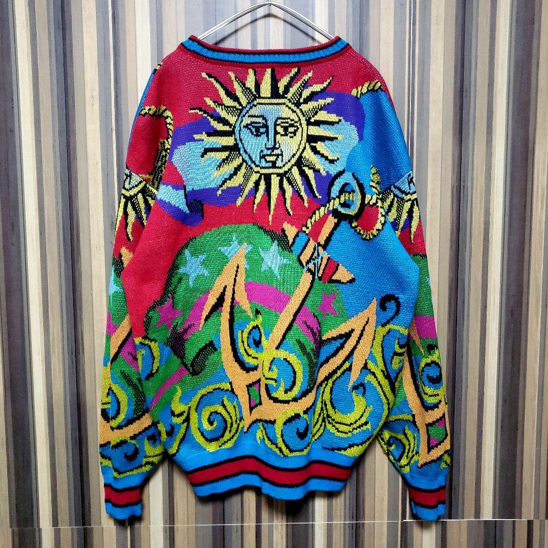 希少【ficce】フィッチェ 90s ヨシユキ コニシ マルチカラー セーター