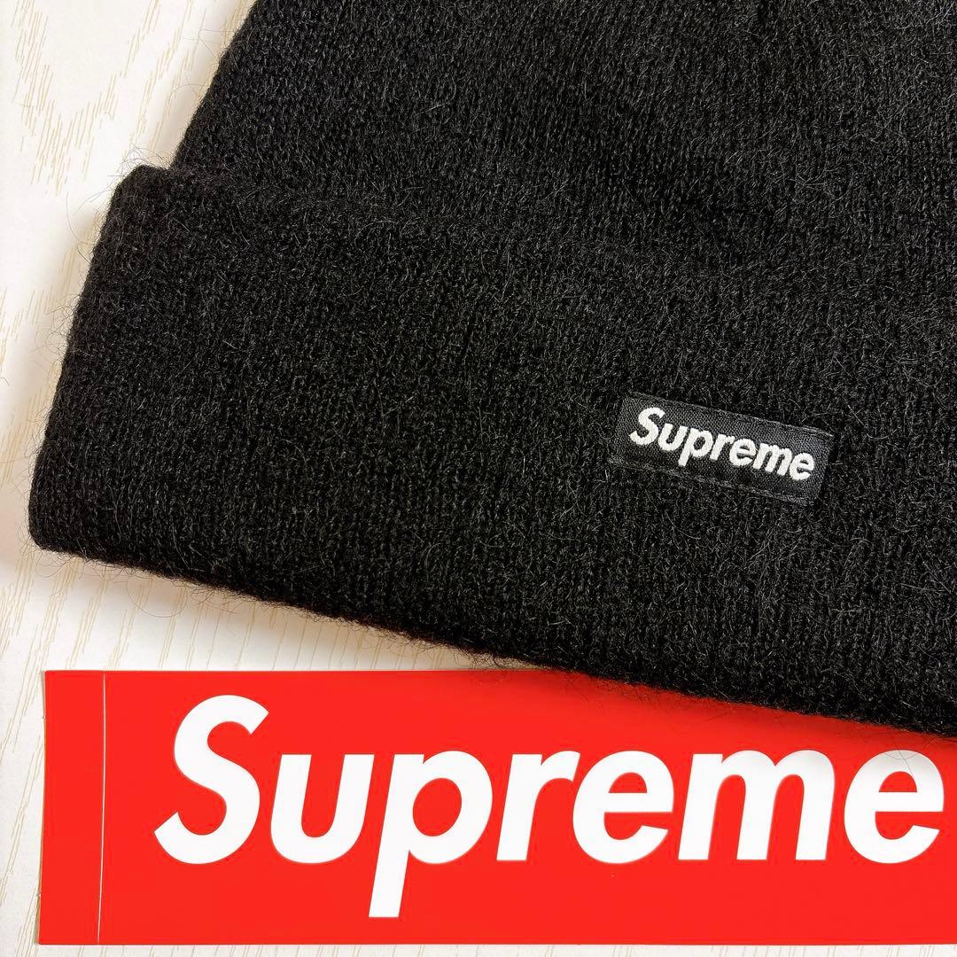 Supreme シュプリーム　ニット帽　ビーニー　モヘア　ブラック　黒　野村周平