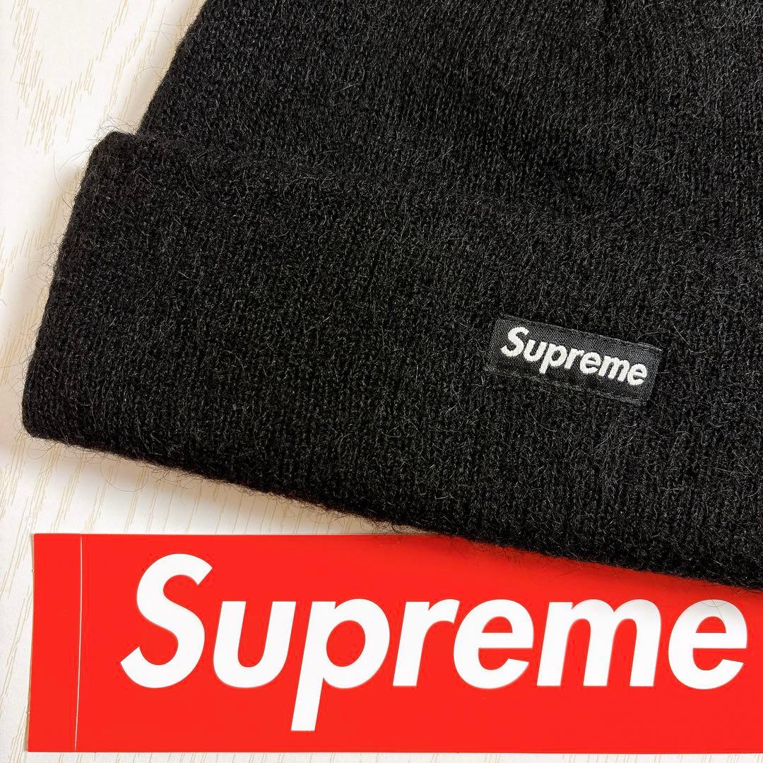 Supreme シュプリーム　ニット帽　ビーニー　モヘア　ブラック　黒　野村周平