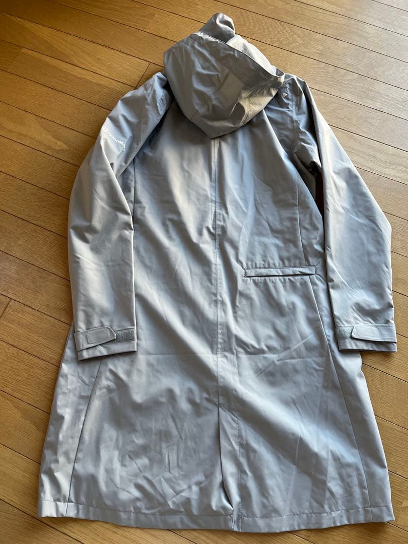 テーラーメイド ライトグレー フード付きレインワンピース