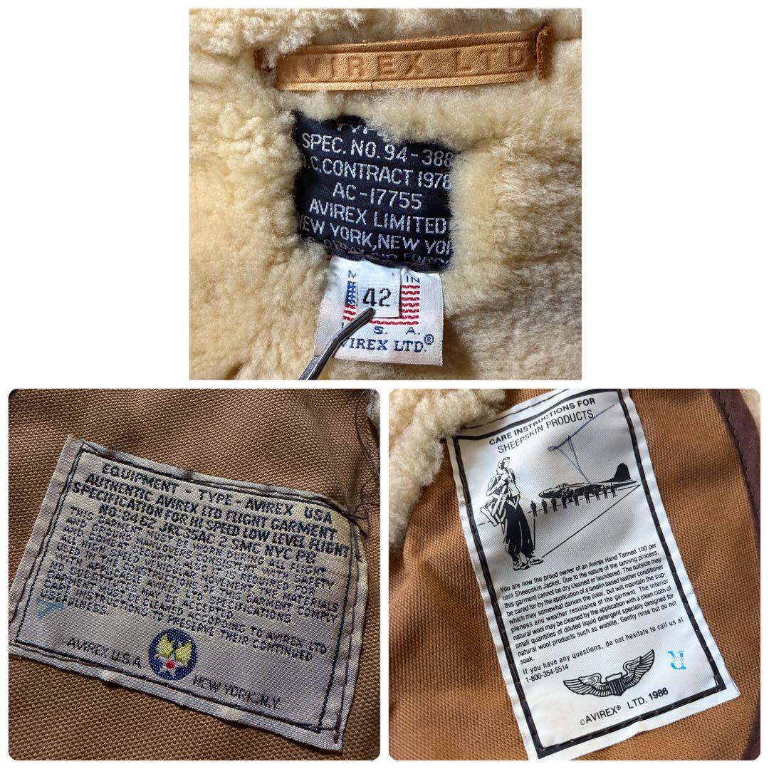 ク*ロ様 【米国製/42サイズ】AVIREX フライトジャケット　B-6 ムート