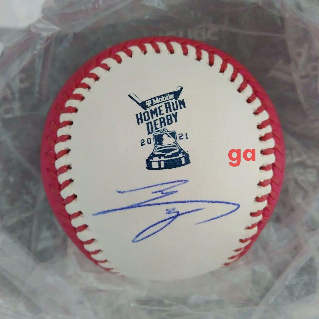 大谷翔平 MLB 公式 サイン ボール ホームランダービー ボーナス ピンク