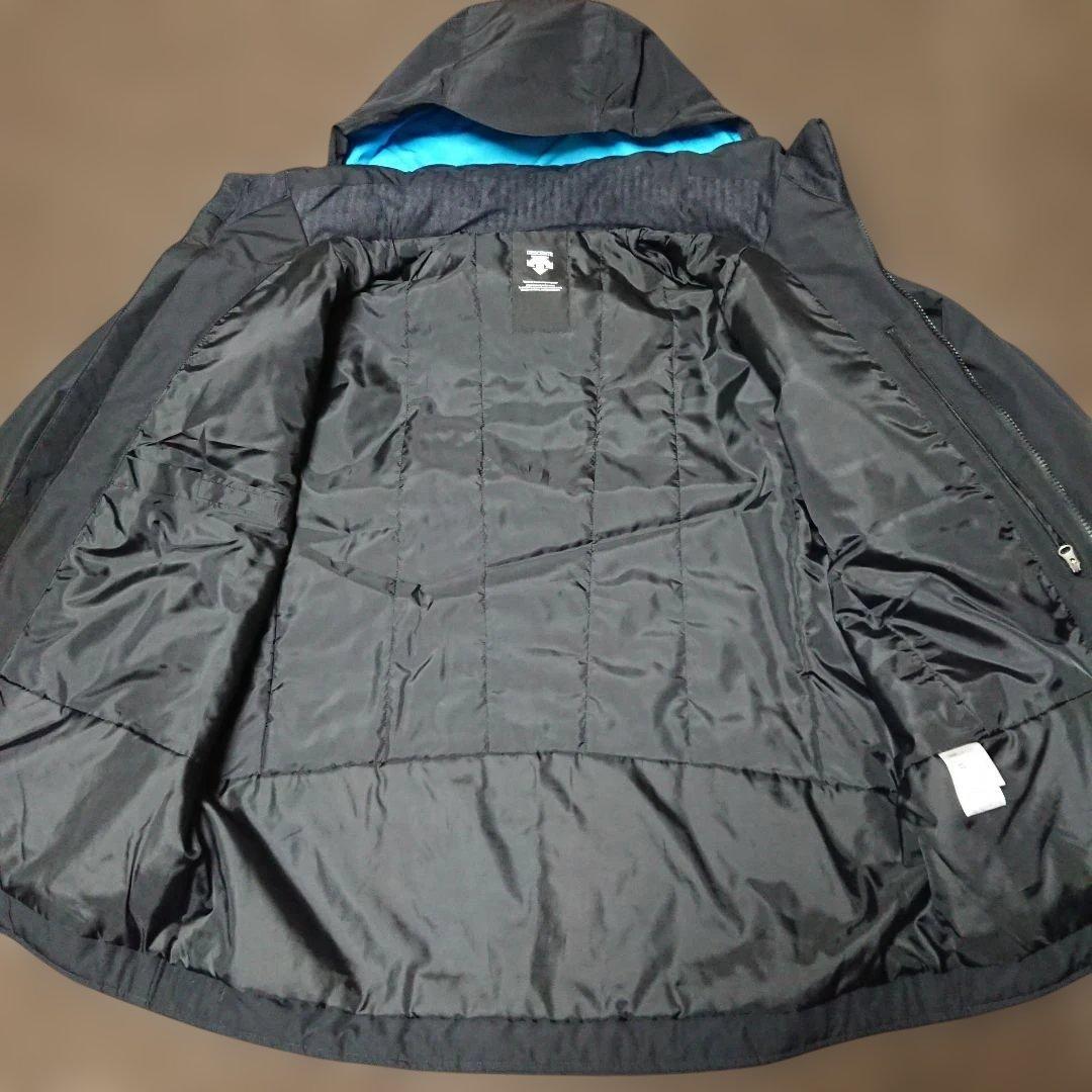 送料無料【DESCENTE】ブラックスキーウェア上下セットアップ Oサイズ